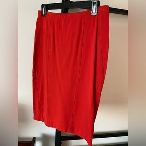 Red-Orange Ann Taylor pencil skirt; size 4